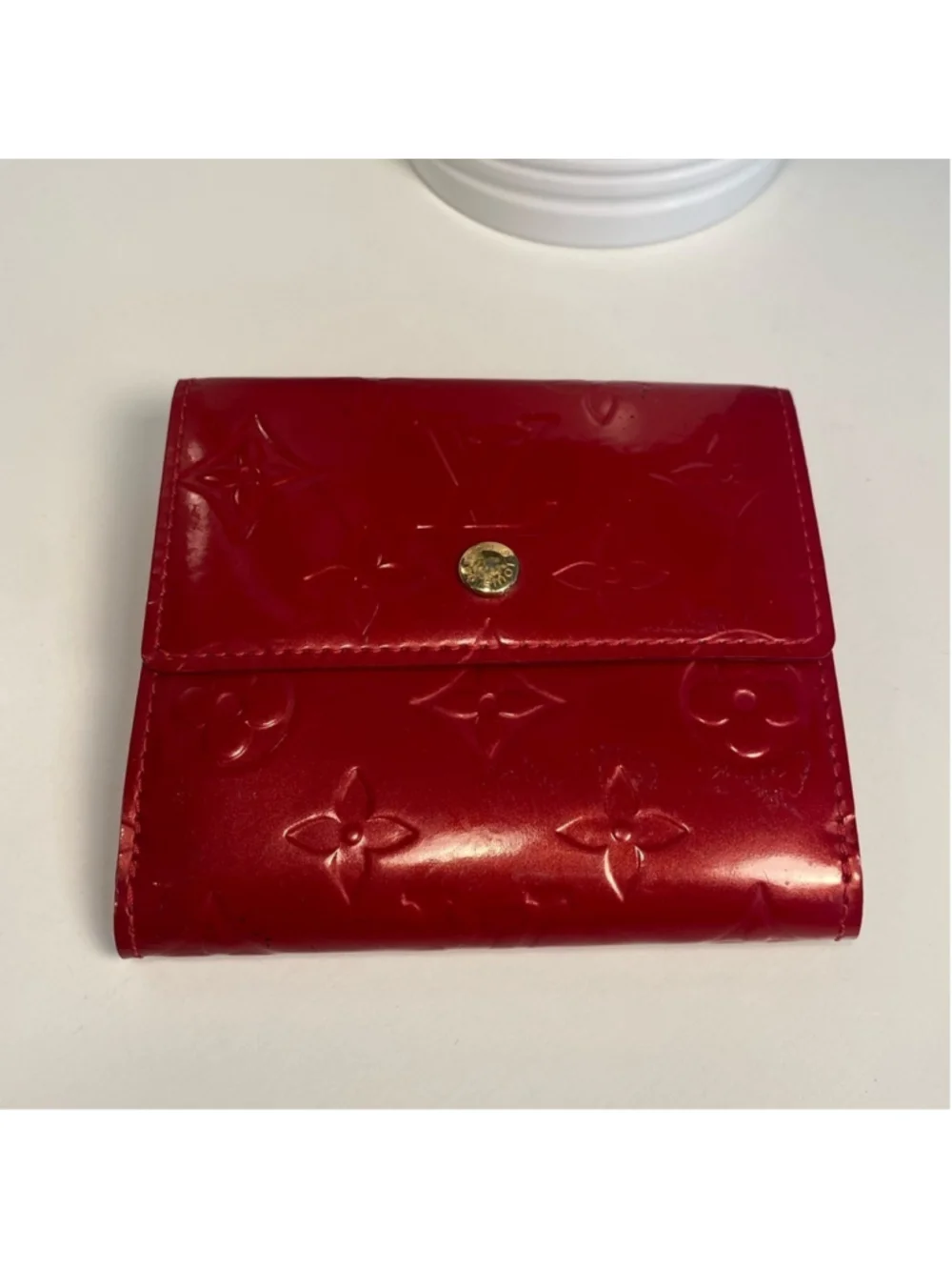Louis Vuitton Monogram Vernis Leather Compact Elise Bifold Wallet